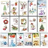 Merry Christmas Cards Holiday Cards Pop Up Cards (Set of 16 Assorted with White Envelopes)