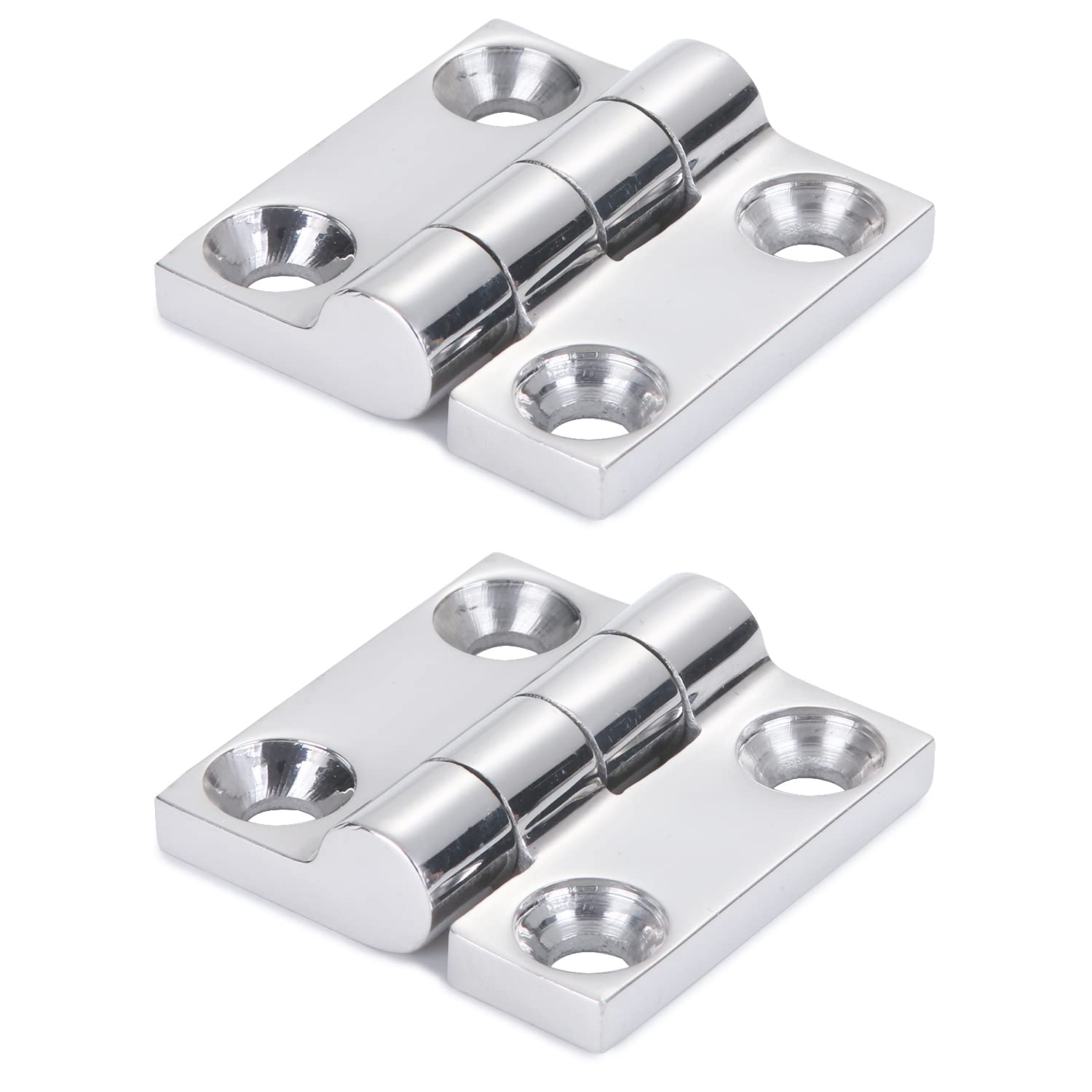 9Tong Heavy Duty Boat Hinge Steel Mirror Polished Marine Hinges Mount Hardware Hatch Stainless Hinge Door Corrosion Resistance SUS316 1.51 inch x 1.51 inch 2pcs