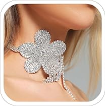 ネックレス・ペンダント Floral Crystals Fringe Necklace