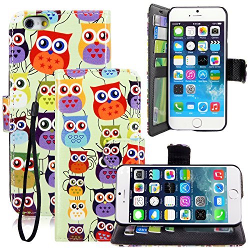 iPhone 6 6S 5.5 inch Plus Case - Cellularvilla Fancy Cartoon Owl Pu Leather Wallet Card Flip Open Pocket Case Cover Pouch For Apple iPhone 6 6S Plus 5.5" inch