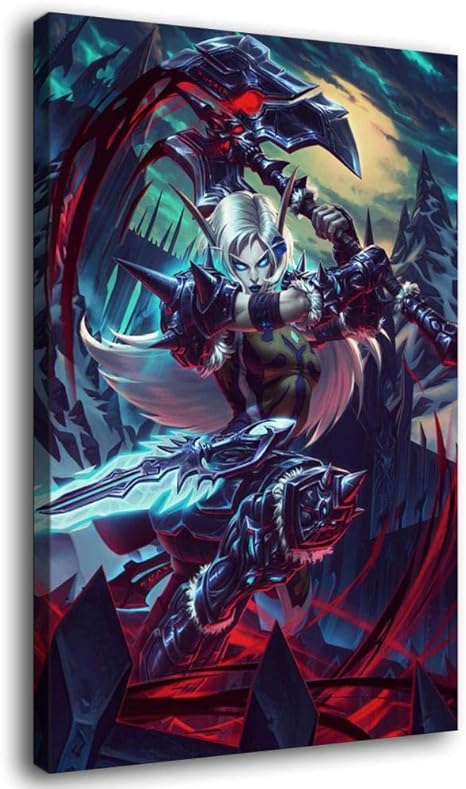 Póster de la pared con diseño de caballero de la muerte de sangre