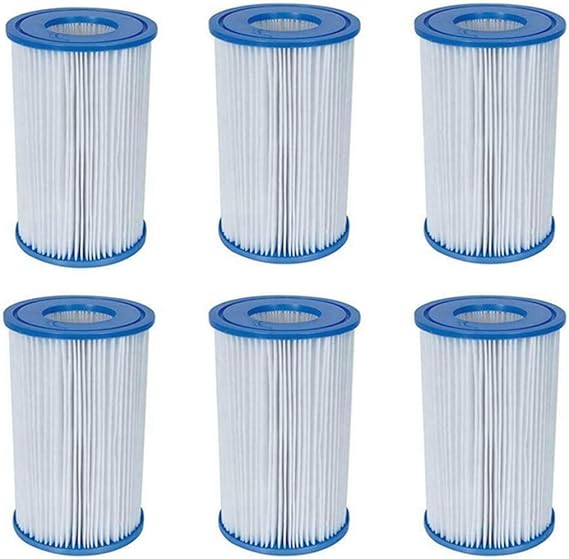 Pool Filter Cartridge Universal Type A or C (6 Pack) (Blue