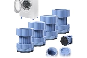 APRYEW Universal Heightening Pad For Washing Machine Base, 2025 New Anti Vibration Pads For Washing Machine Support Feet, Anti-Slip Base Washing Machine Stabilizer Pads, Adjustable Washer Leveling Mat (4PCS)