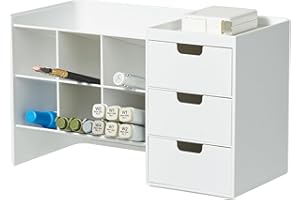 Blue Ginkgo Hive Stack Desk Organizer – Stackable Pen Holder, Stationary Organizer with Drawers - Office Storage, School Supp