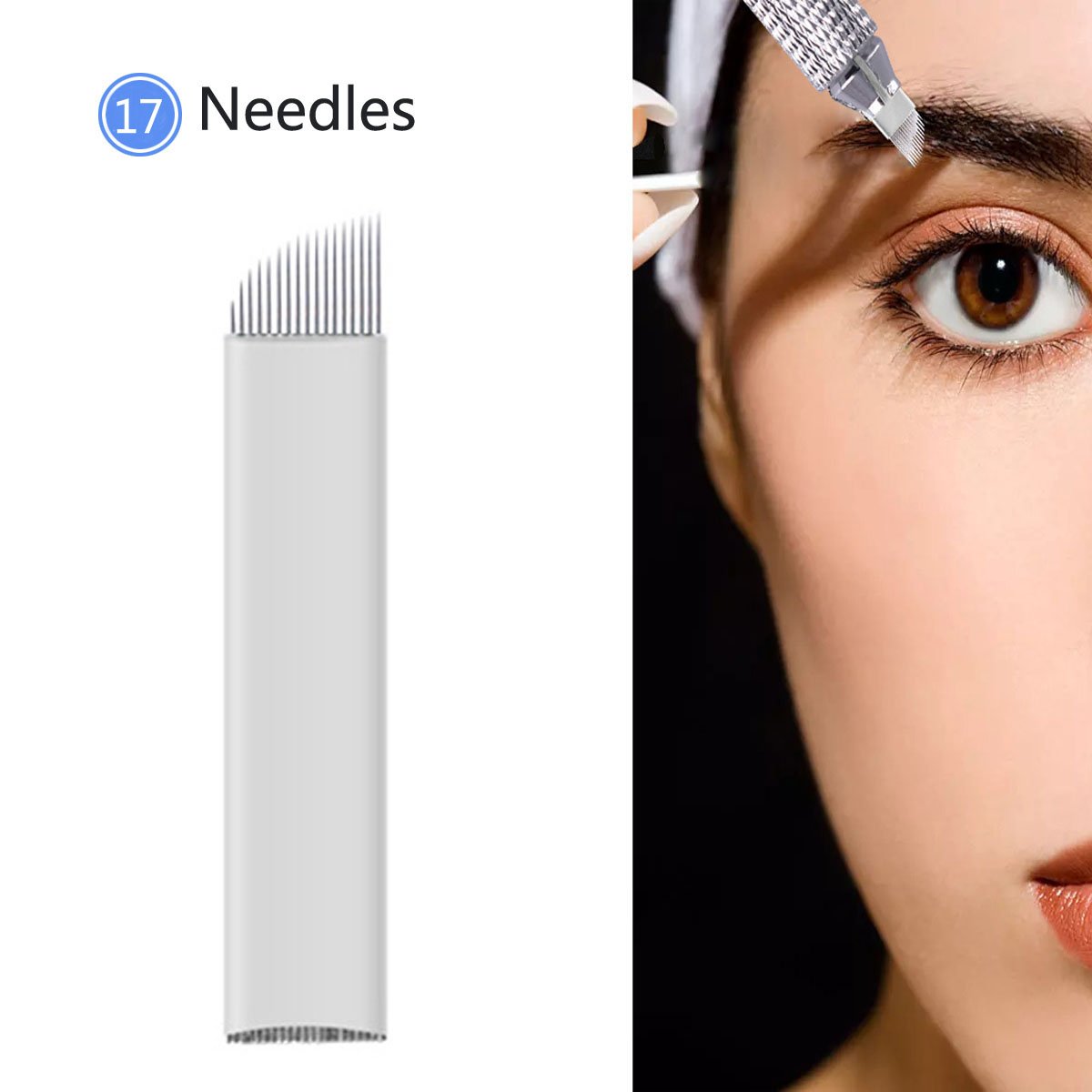 Buy Permanent Makeup Eyebrow Hair Stroked Tattoo Blade Needles For