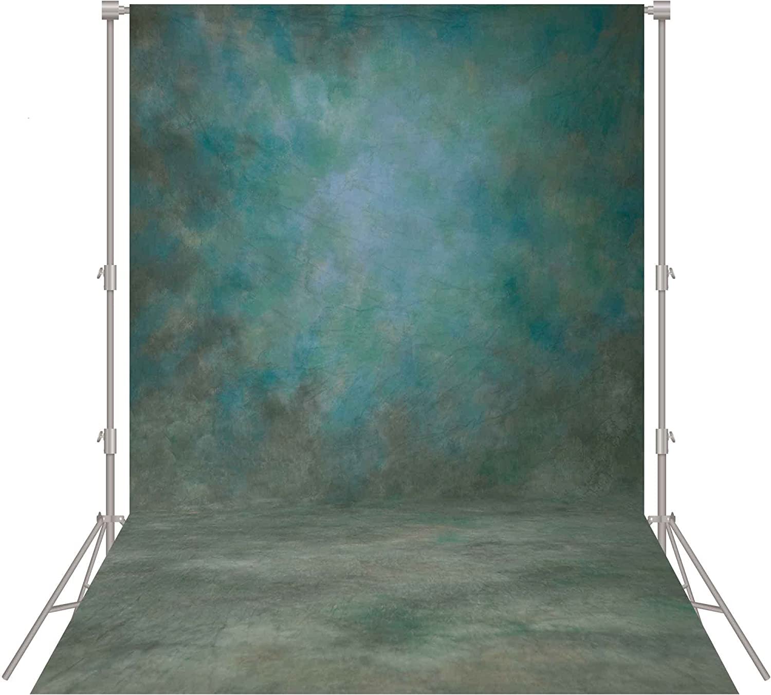 Photo 1 of Haboke Abstract Professional Photography Backdrop for Portrait Photo Props Booth Background Photoshoot Studio with Polyester Fabric Roller Pocket on Top (8x10ft,Green)