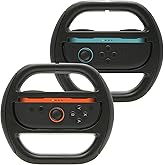 Veastar Steering wheel for Switch 2 Joycon. Racing wheel game accessory.Set of 2 black