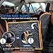 Lantoo Dog Seat Cover, Car Back Seat Cover for Dogs Pets w/Mess Vent Window & Front Zipper, Waterproof Pet Seat Cover Hammock w/Side Flap for Car Truck SUV