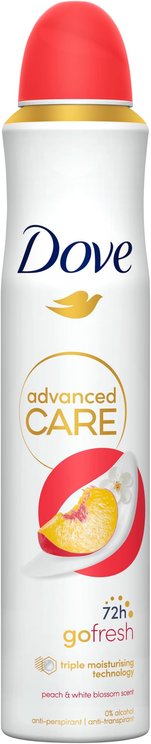 Dove Advanced Care Go Fresh Peach White Blossom Antiperspirant Spray 72h 200ml