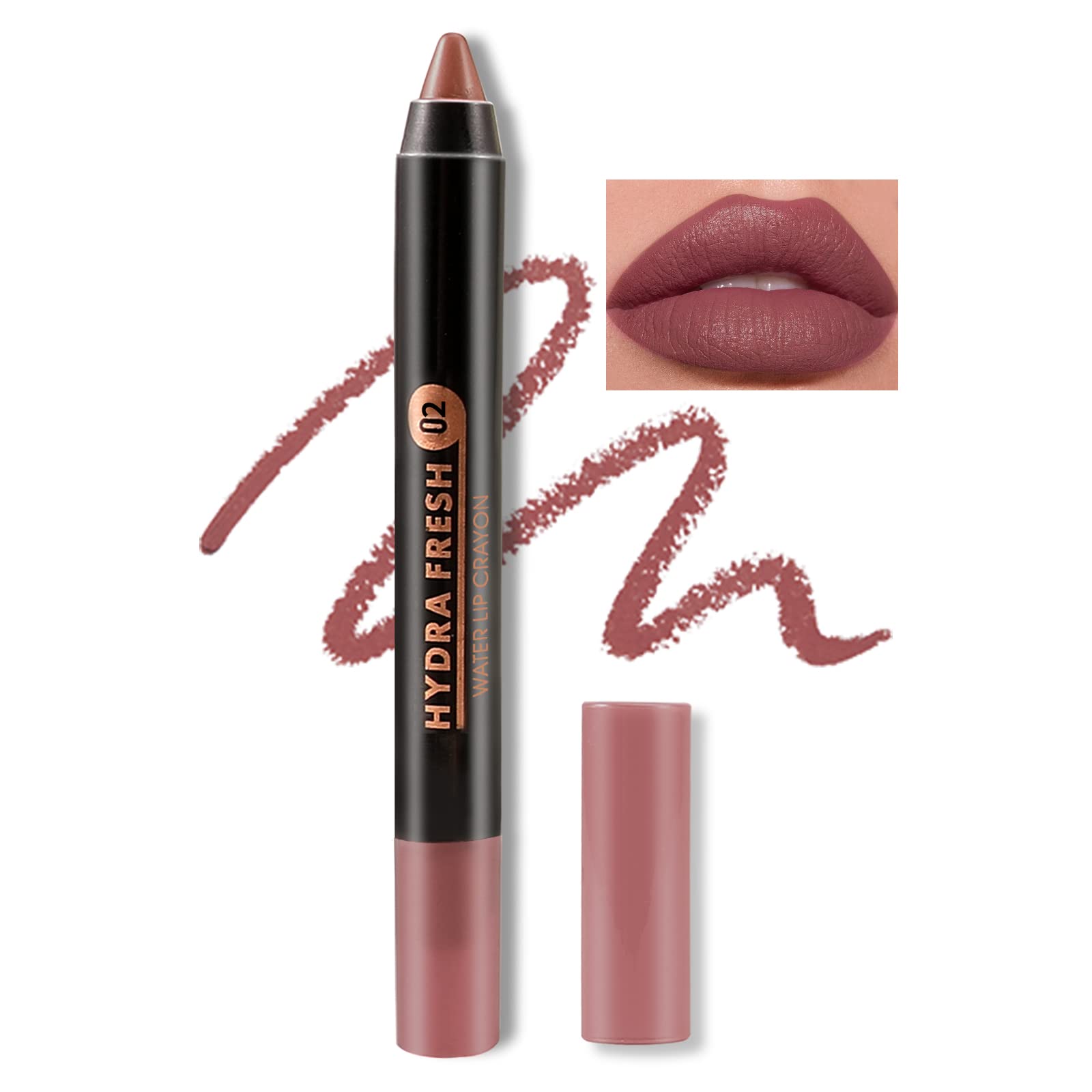 Boobeen Matte Lip Crayon - Velvety Creamy Lipstick Pencil With Full Coverage, High Pigment, Waterproof, Long Lasting Formula - Smooth Finish Lip Liner for Women — image 1