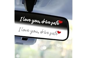 6pcs I Love You Drive Safe Mirror Sticker, Car Rear View Decals Safely Driving Stickers Vehicles Vinyl Rearview Mirror Window