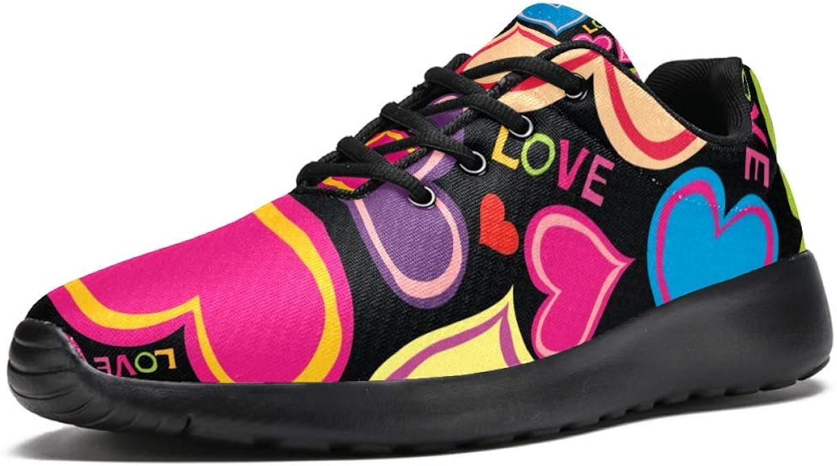 LORVIES Valentine's Day Heart Men’s Sport Shoes Casual