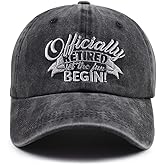 Nxizivmk Officially Retired Hat for Women Men, Funny Adjustable Cotton Embroidery Retirement Baseball Cap