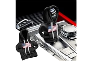 Osilly American Flag Car Gear Shift Hoodie, Mini Sweater Vehicle Shift Knob Cover, Cute Patriotic Auto Gear Shifter Protector Interior Gadget Decoration Accessories, Universal for Most Cars (Black)
