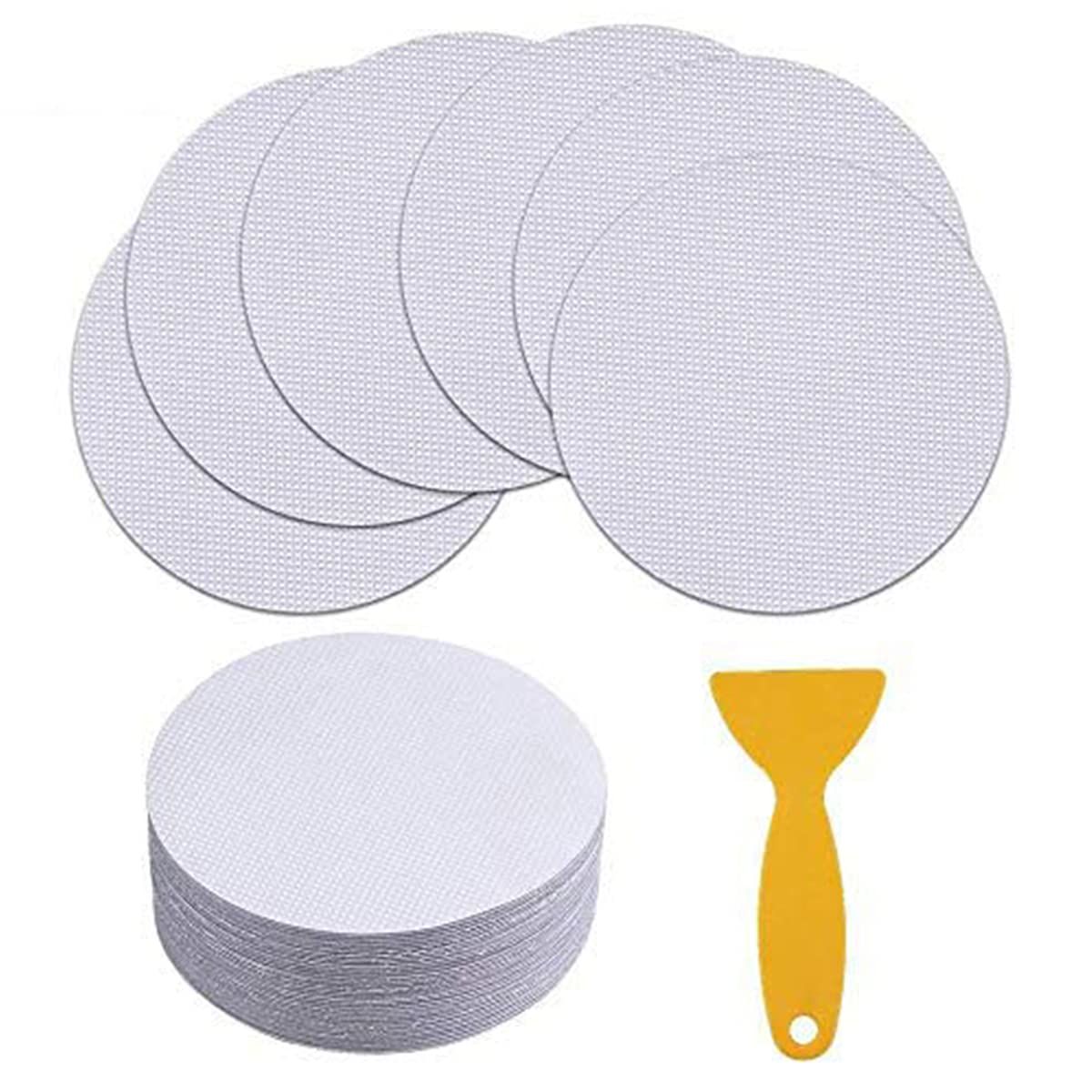 SENSOUSONG 40 Pieces Round Non-Slip Safety Shower Treads Self Adhesive Bathtub Stickers Round Non-Slip Bath Stickers 10 cm/4 Inch, Clear
