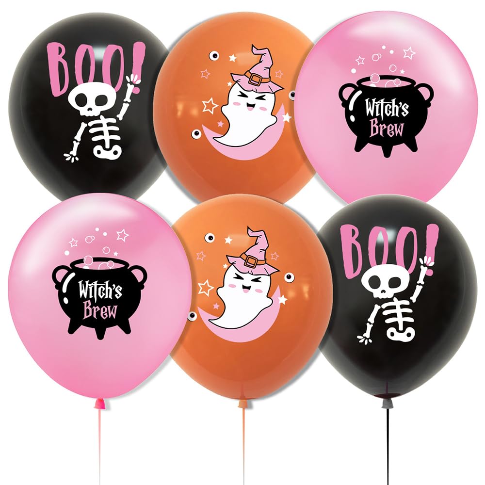 Photo 1 of HBLHBLMI Halloween Latex Balloons, Ghost Balloons Skull Balloons for Halloween Party Decorations Birthday Party Supplies - 18Pcs