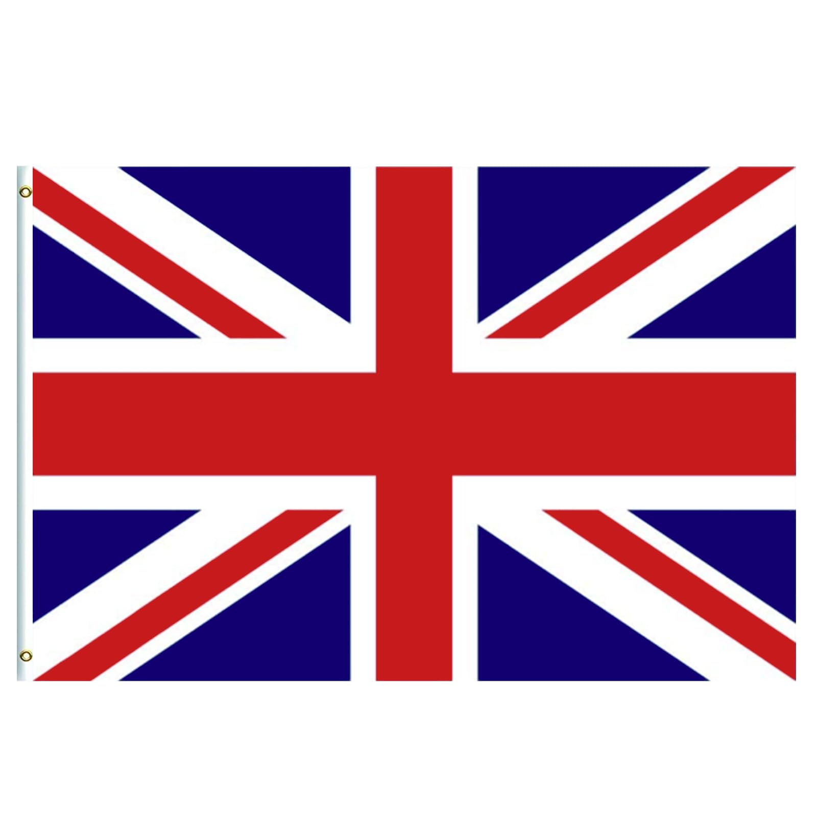 Large United Kingdom Flag 90 x 150 cm, Double Sided Polyester and Customisable Matt Polyester with Metal Eyelets for Oktoberfest Sports, Outdoor Decorative