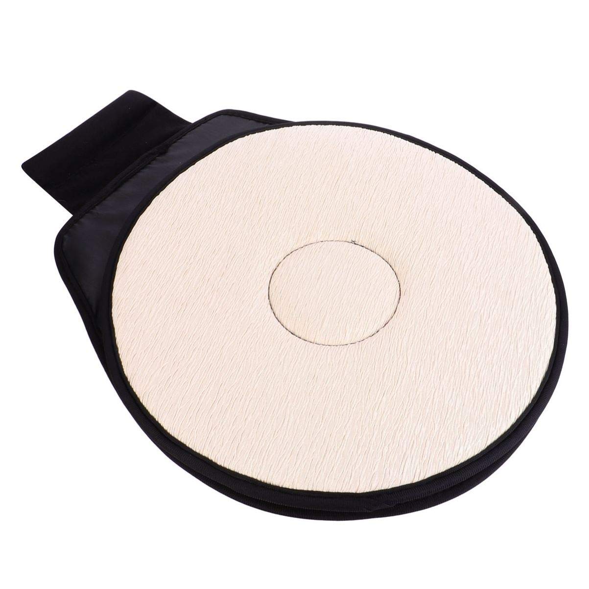 BESPORTBLE Donut Pillow Beige Swivel Seat Cushion 360 Degree Swivel Seat Cushion Portable for Home Office Chair Wheelchair Boat Stool 42x37x3cm Rotating