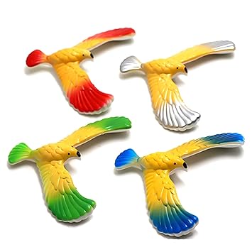 sibina Convenient Magic Funny Amazing Balancing Eagle with Pyramid Stand Magic Bird Desk Kids Toy Desk Toy Random(None Color Random)