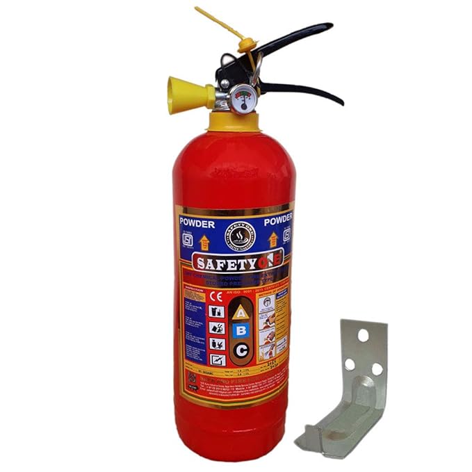 SAFETY ONE ABC Powder Type Fire Extinguisher (2 Kg) with Wall Mount