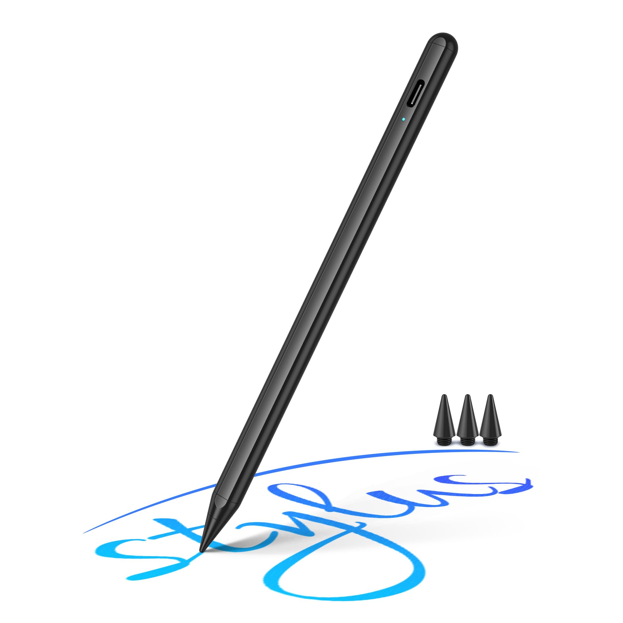 AT-Mizhi Stylus Pen for iPad, 2nd Generation Magnetic iPad Pencil with Palm Rejection & 1.0mm Fine Tip Compatible for iPad 2018-2022 6th/7th/8th/9th/Mini 5th/6th/Air 3rd/4th/5th/Pro 11/Pro 12.9