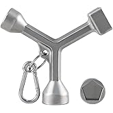 EVRBUL Meter Curb Box Key Wrench for Meter Pit Cover with Pentagon Nut Water Meter Valve Shut Off Tool Meter Box Covers Key M