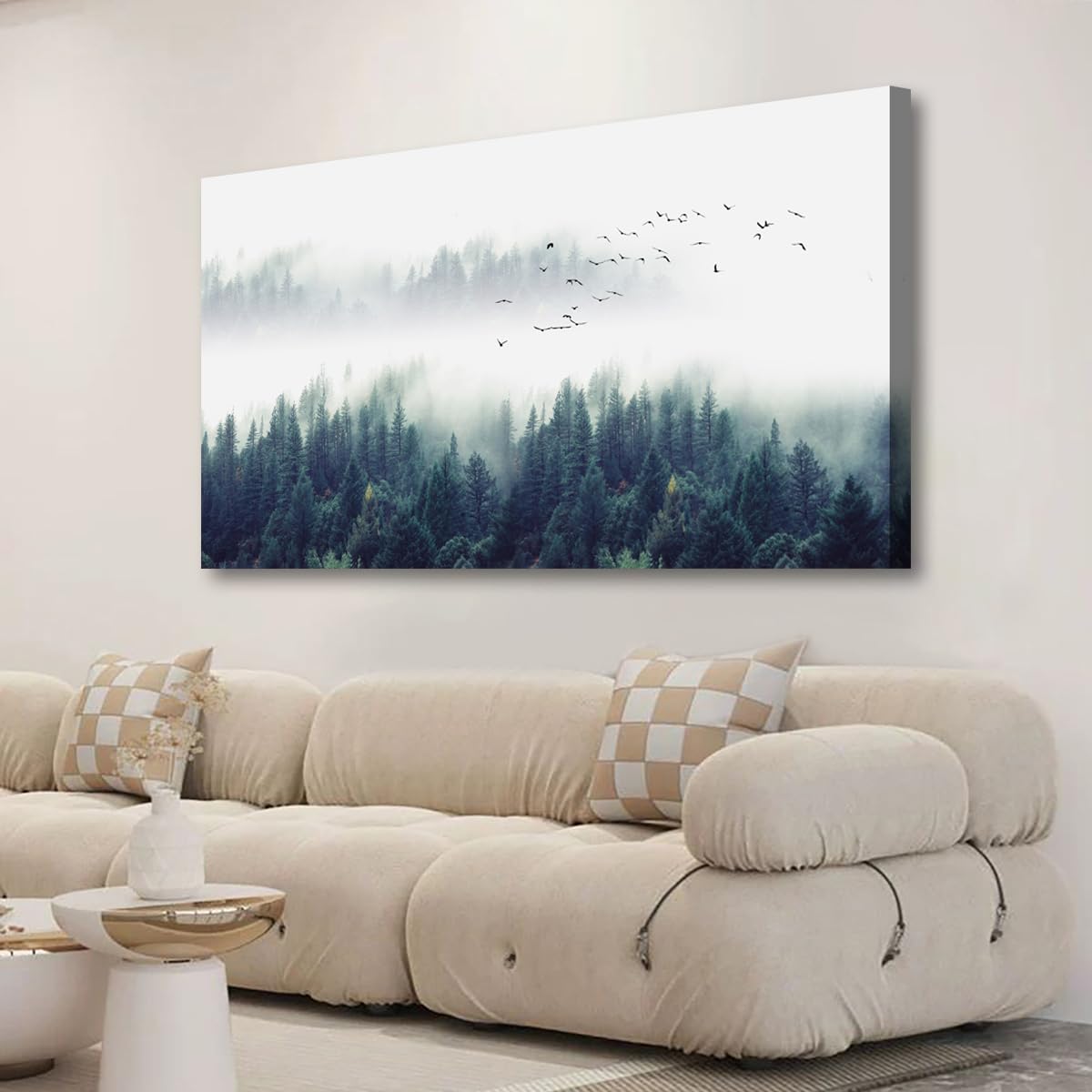 Mist Forest Canvas Wall Art for Living room Office Bedroom Nature Wall ...