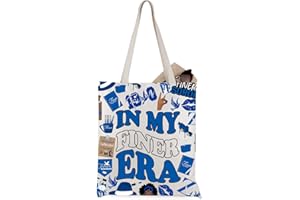 WCGXKO Sorority Gift In My Finer Era Royal Blue & White Finer Sisterhood Sorority Life Canvas Tote Bag