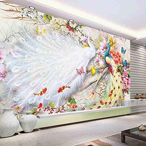 Semli DIY Diamond Painting Cross Stitch Peacock Kit Animal Set Embroidery Rhinestone Round Crystal Home Decor Pasted (108ร50CM)