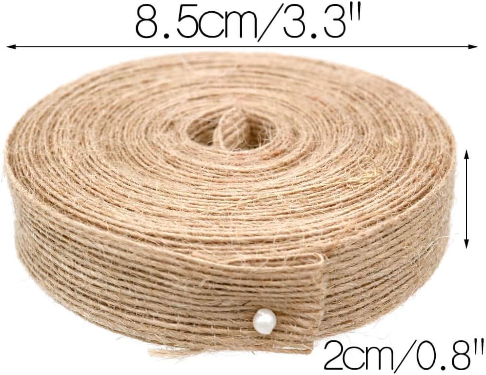 jijAcraft 30M Natural Burlap Ribbon - Image 3
