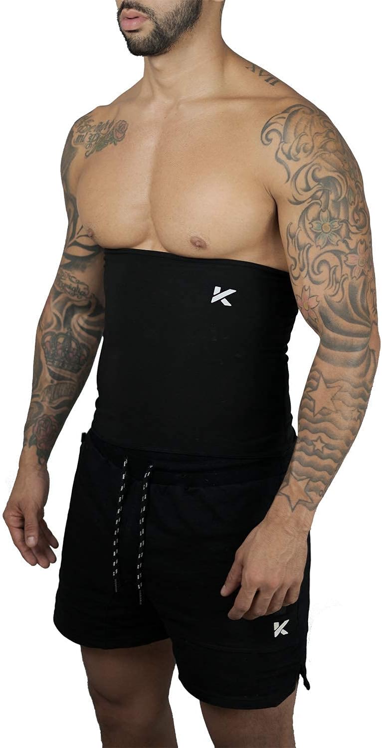 Kewlioo Men's Heat Trapping Waist Toner - Sweat Body Shaper Vest for Men, Mens Bodysuit Slimmer Sauna Suits, Shapewear Compression Top Shirt, Strong Waist Grip, Versatile and Discreet : Sports & Outdoors