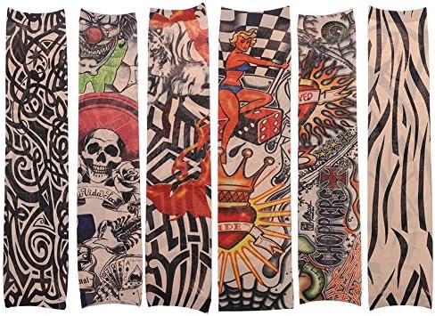 Sport Temporary Fake Slip On Tattoo Arm Sleeves Kit