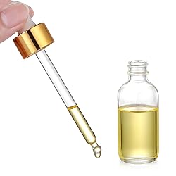 AOZITA Set of 4, 2 oz Golden Cap Clear Dropper