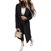 IDEALSANXUN Womens Double Breasted Long Wool Coats Fall Jackets Winter Trench Coat