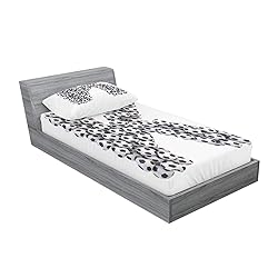 Ambesonne Letter K Fitted Sheet & Pillow Sham