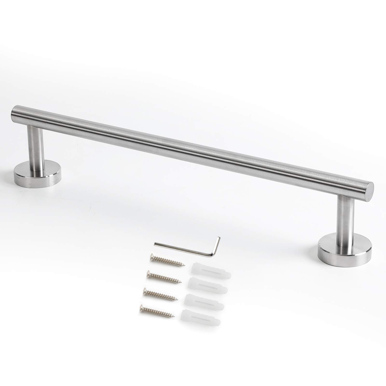HXcomet 19.6Inch Towel Rail Wall Mounted, Towel Stands, Towel Holder Screw Mounting Small Towel Rail for Bathroom and Kitchen SUS 304 Stainless Steel Brushed Finish, Silver/50CM