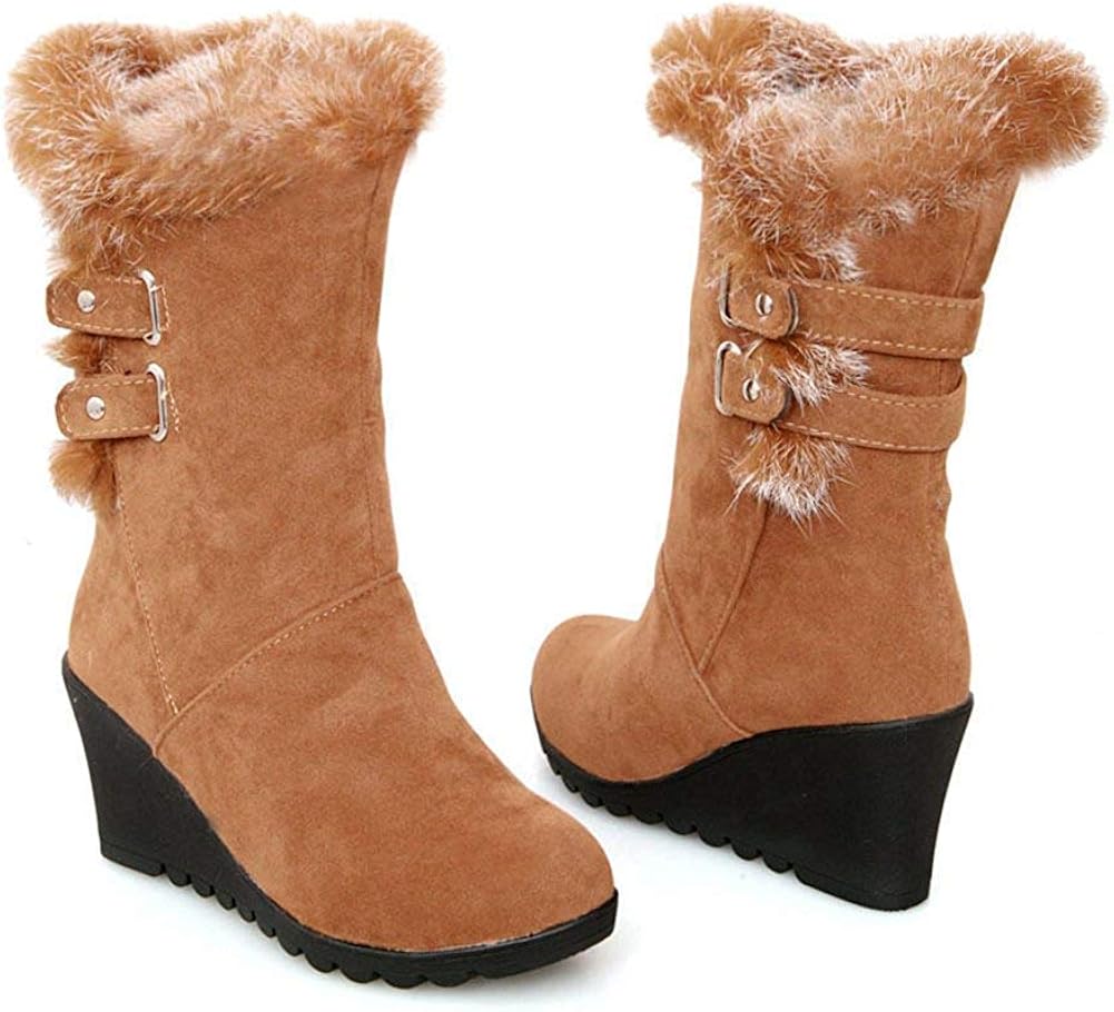 fur mid heels