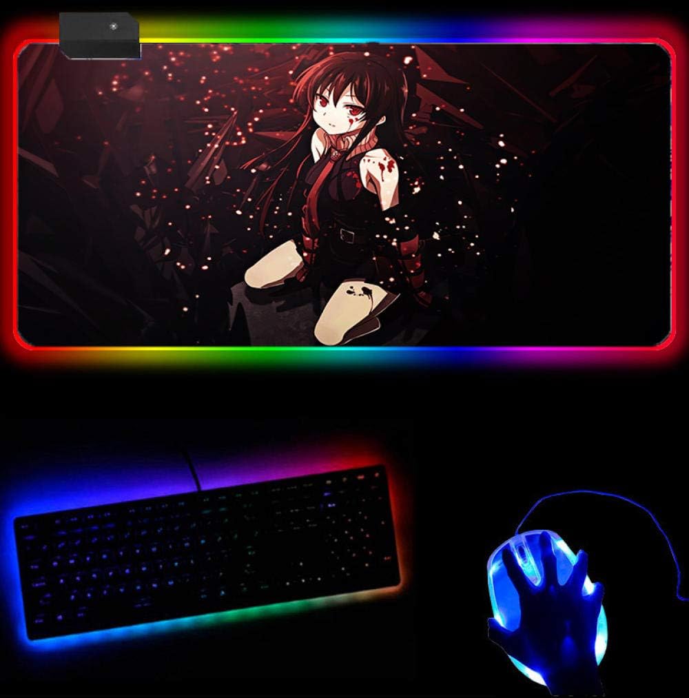 RGB Mouse Pad Akame Ga Kill Mousepad Gaming Mouse Pad Big