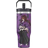 Demon Slayer Kimetsu No Yaiba Kokushibo Tumbler with Lid, 30 Oz Water Cup, Vacuum Insulated, Anime Water Bottle, Reusable Insulated Stainless Steel tumbler for Water, Iced Tea or Coffee