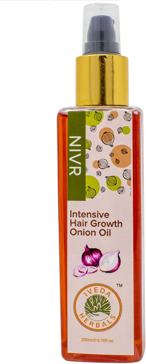 Iveda Herbals Ayurvedic Onion Hair Growth Oil That Rejuvenates Hair Naturally (200 ml)