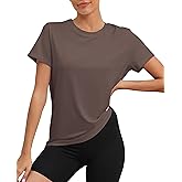 KevaMolly Workout Tops for Women UPF50+ Breathable Loose Fit Yoga T Shirts Short Sleeve Running Gym Athletic Tee Top