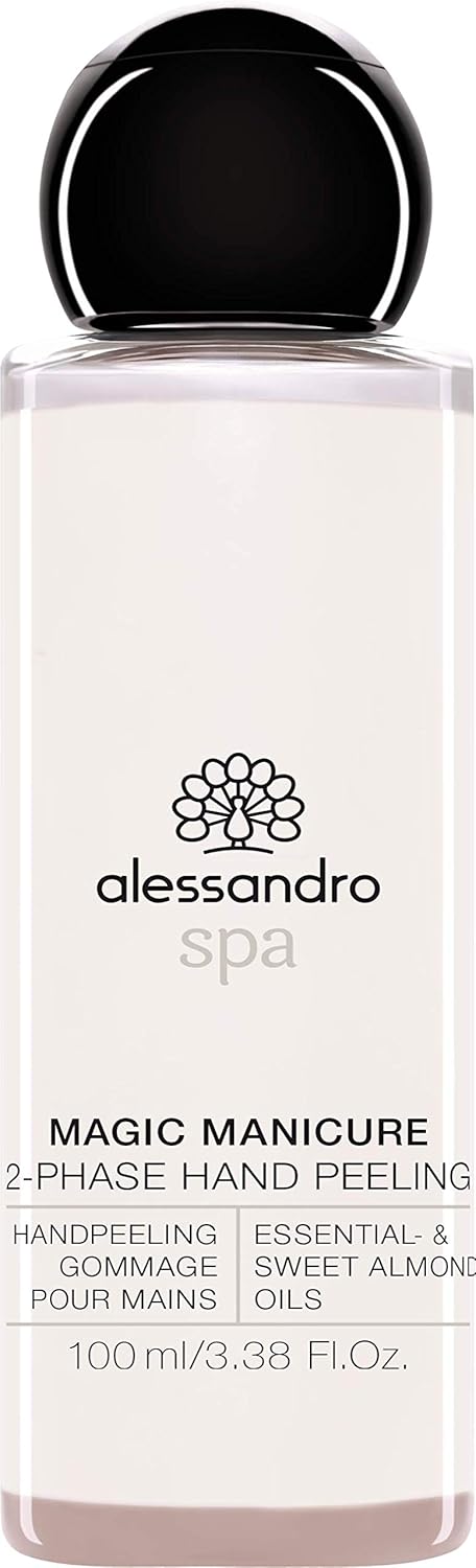 Alessandro Spa 2 - Phase Hand Peeling Magic Manicure For Women 3.38 oz Exfoliator, White, 100 ml (Pack of 1)