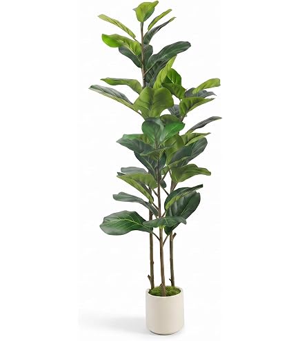 Amazon.com: Alupssuc 4ft Artificial Fiddle Leaf Fig Tree with