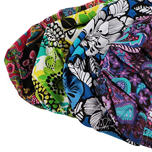 kilofly 4pc Women's Adjustable Scrub Cap Sweatband Bouffant Hats Value Set - Thumbnail 2