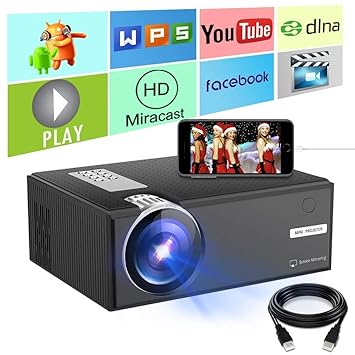 Generic C8 Mini Home Theater Video Projector Support 1080P 1500 Lumens (Black Color , Best Your Choose)