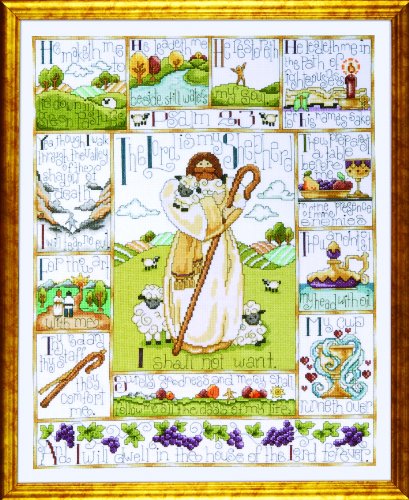 Tobin 14 Count 23rd Psalm Counted Cross Stitch Kit, 16 by 20-Inch