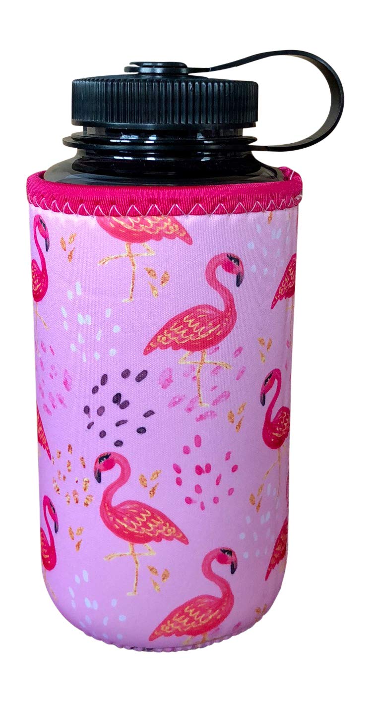 Koverz XL Neoprene 32-40 oz Water Bottle Insulator Cooler Coolie - Pink Flamingos