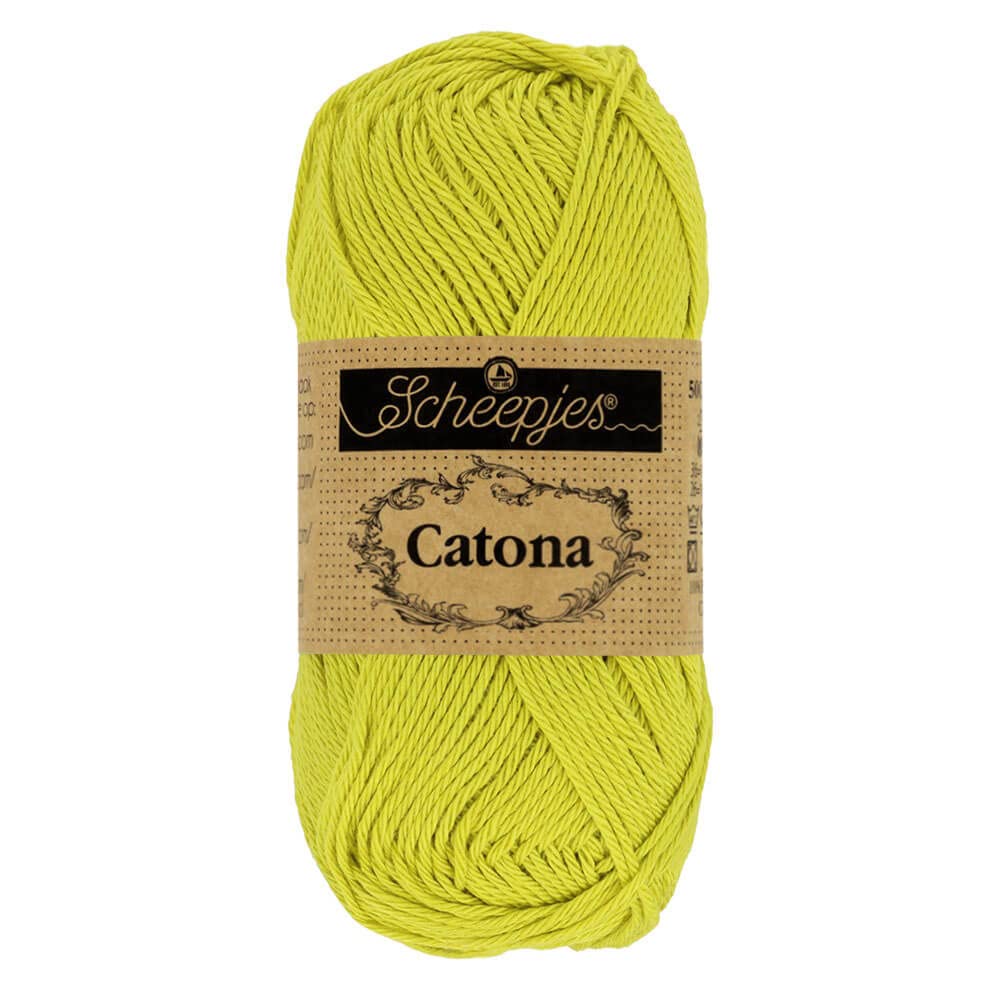 Scheepjes - Scheepjes Catona 245 Green Yellow Yarn - 10x50g — image 1
