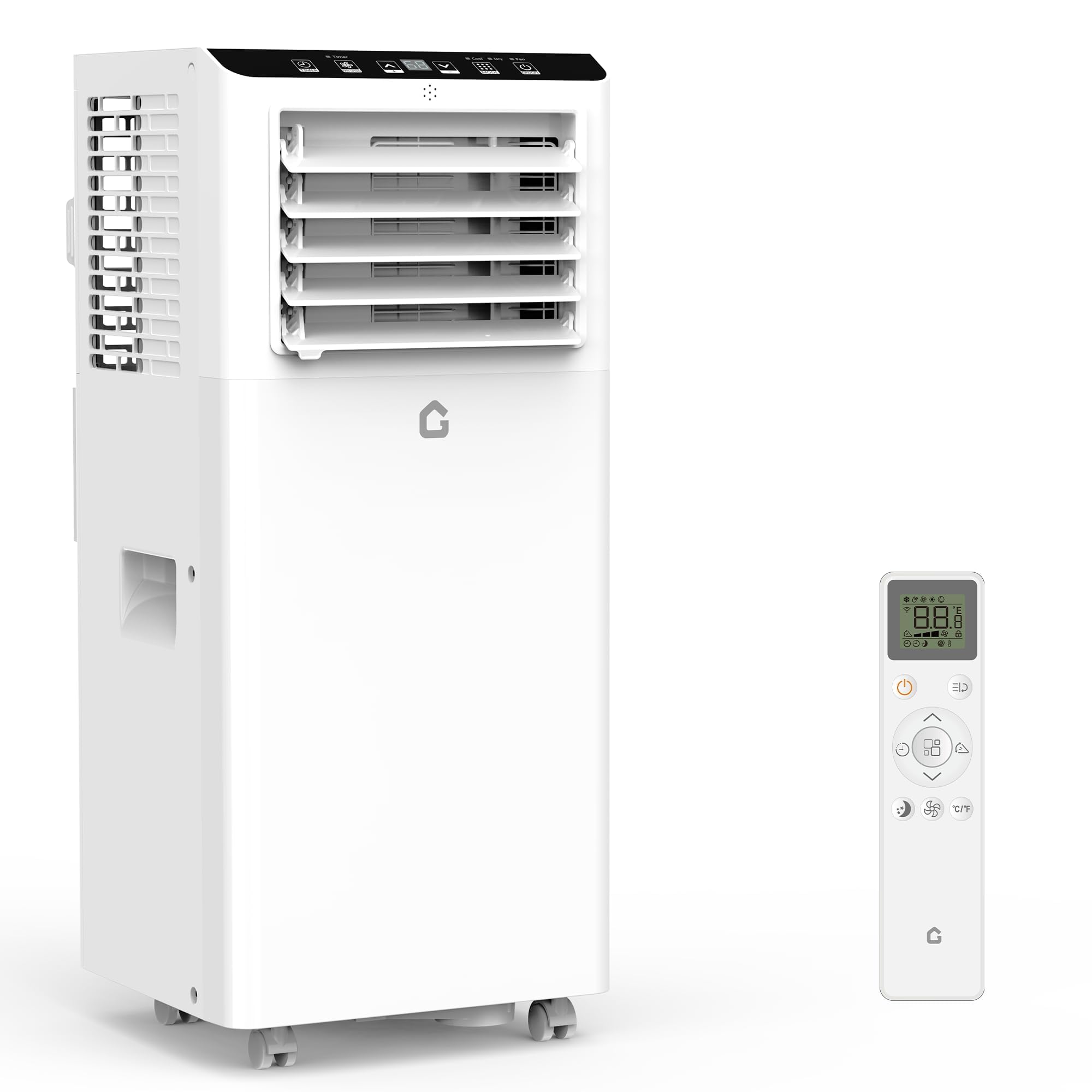 Photo 1 of 8,000 BTU Portable Air Conditioner, AC Unit with Built-in Cool, Dehumidifier & Fan Modes for Room up to 350 sq.ft, Conditioner Remote Control, 24 Hour Timer, Installation Kit
