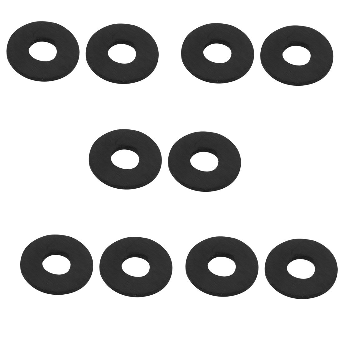 sourcing map 10Pcs 8mm x 20mm x 1.5mm Rubber Oil Sealing O-Rings Washer Gasket Black